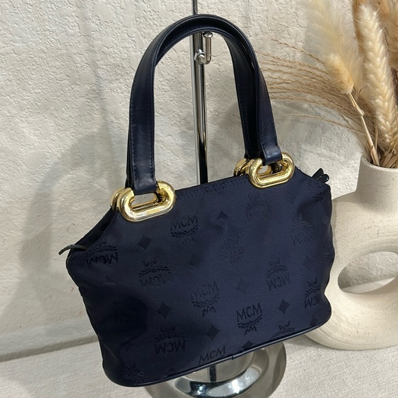 Authentic MCM Cognac Viseto Boston Bag mini - Picture 3 of 15